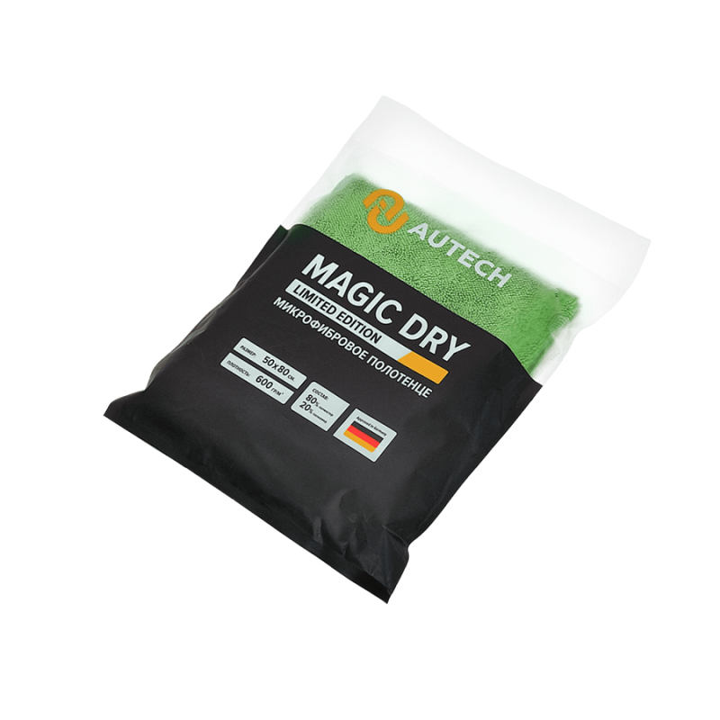 Au-249g MAGIC DRY Микрофибровое полотенце 50*80 см, зелёное, 600гр/м2 для сушки авто Au-249g MAGIC DRY Микрофибровое полотенце 50*80 см, зелёное, 600гр/м2 для сушки авто